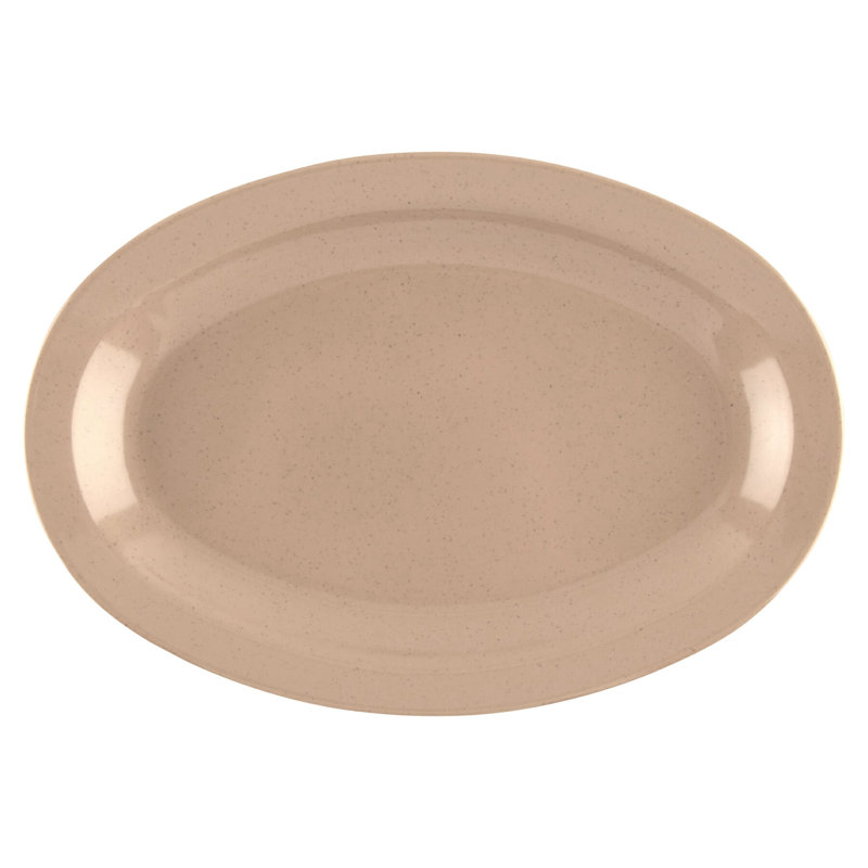 G.E.T. Serving Platters Melamine Platter, 1" H x 10" L x 6.75" W, Sandstone