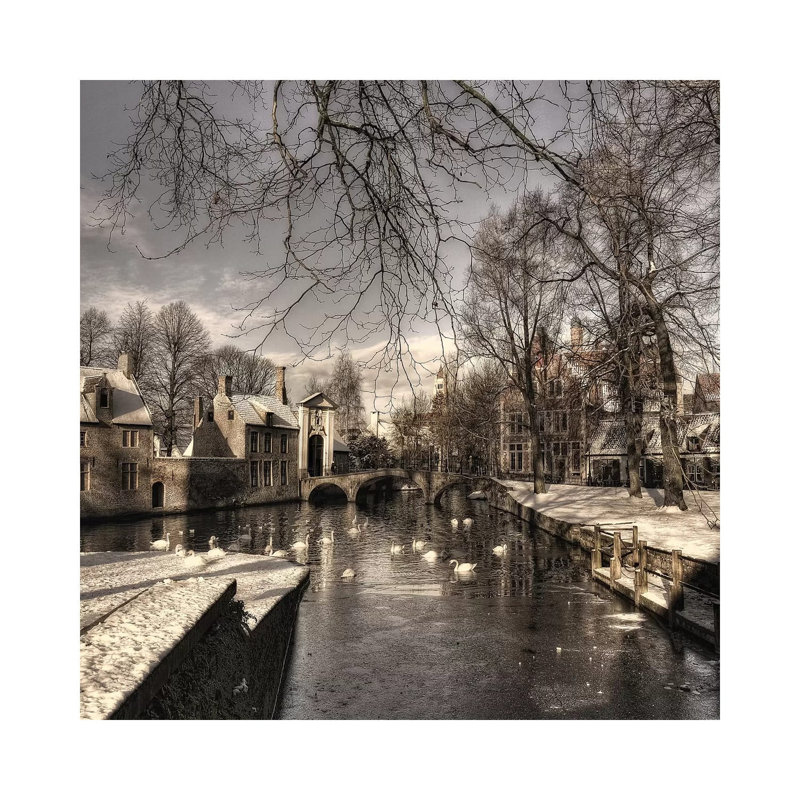 Bruges In Christmas Dress by Yvette Depaepe - Print on Canvas, Wrapped Canvas, 93.98 cm H x 93.98 cm W x 1.91 cm D