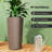29 Inch Tall Planters for Outdoor Plants, Set of 2 Plastic Flower Pots with DIY Drainage Holes, Stackable Large Planters for Indoor Plants, Front Porch Decor, Brown-419445255