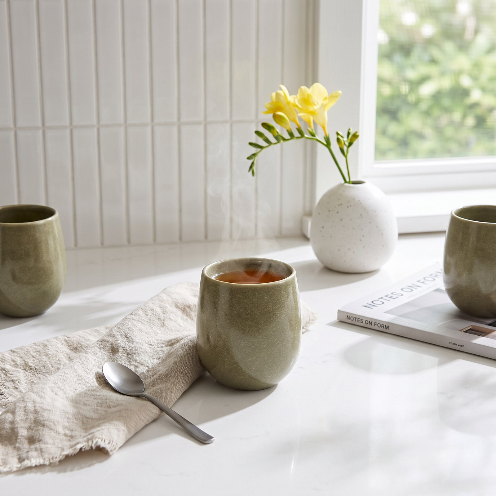 Borgen Handmade Stoneware Coffee Mug, Desert