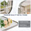 Miroir de salle de bain ovale moderne | Cadre en acier inoxydable-417108934-424648690