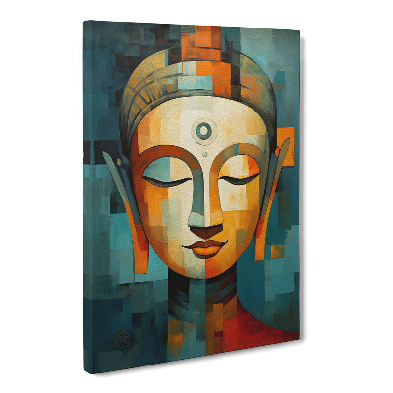 Buddha Cubism - No Frame Print, 50cm H x 35cm W x 3cm D