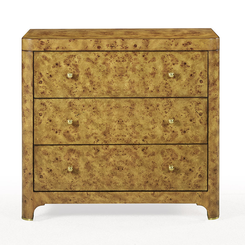 Roland 3 - Drawer Nightstand, Brown