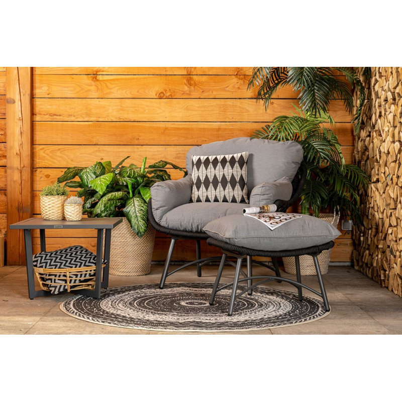 Behiye Square Outdoor Side Table , cm W cm D, 47cm H x 62.5cm W x 62.5cm D