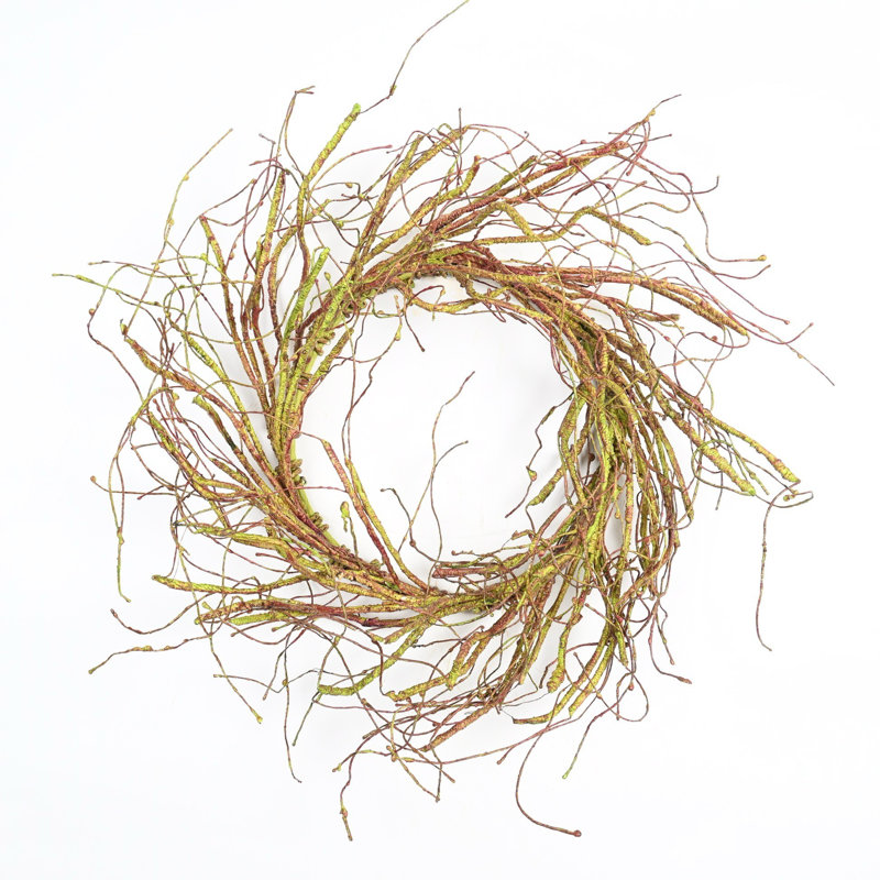 22" Artificial Farmhouse Spring Fall Twig Sprays Front Door Wreath Wall Decor