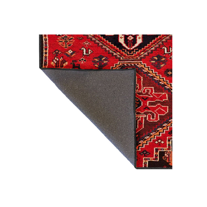 Tapis décoratif noir lavable à la machine, Sous-tapis rectangulaire de 3 pi 3 po x 4 pi 11 po