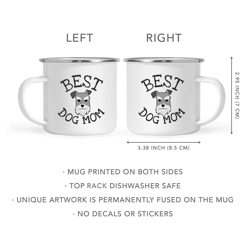 Tasse de camping Best Dog Mom, Schnauzer miniature