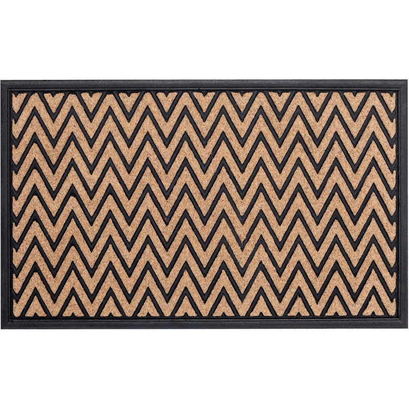 Fußmatte Bali - Nadelfilzmatte mit Gummidekor in Kokos-Optik 45 x 75 cm