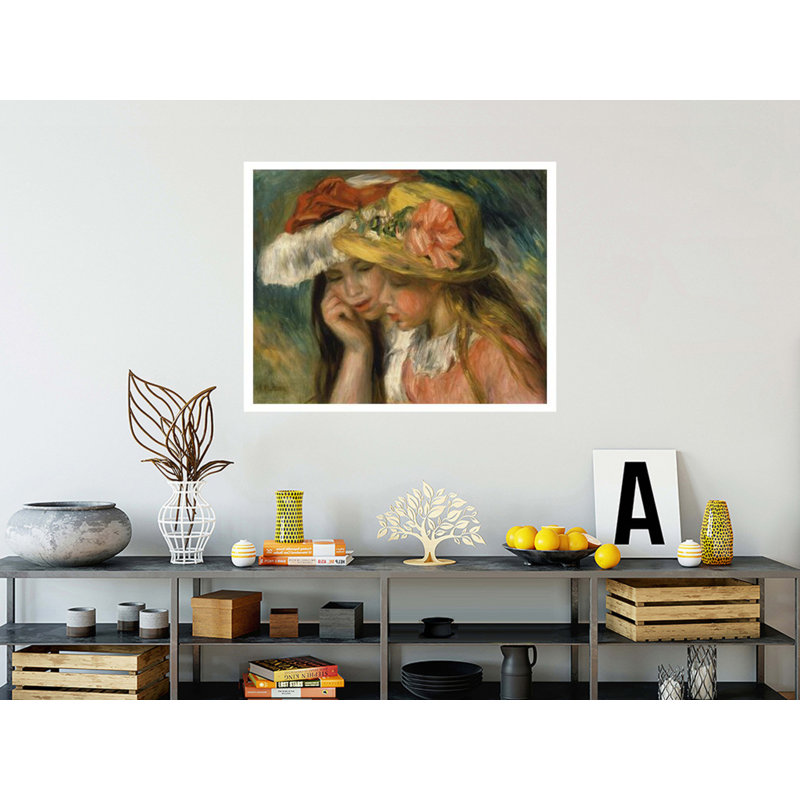«Têtes de deux jeunes filles» par Pierre-Auguste Renoir, H 32 po x l 40 po