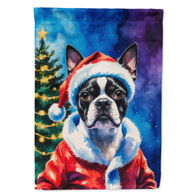 Drapeau de maison de Noël chocolat caniche chocolat