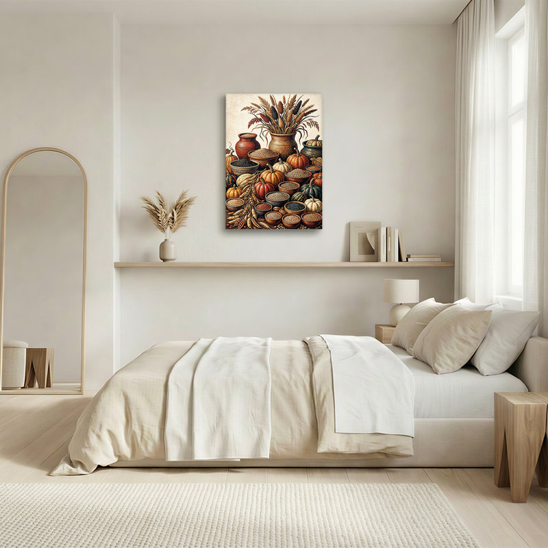 Art texturé sur toile citrouilles texturées, 18"H x 12"W