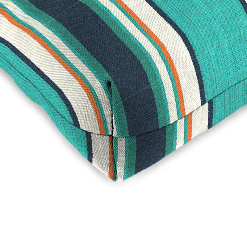 Contoured Outdoor Wicker Seat Cushion, Token Surfside Polyester
