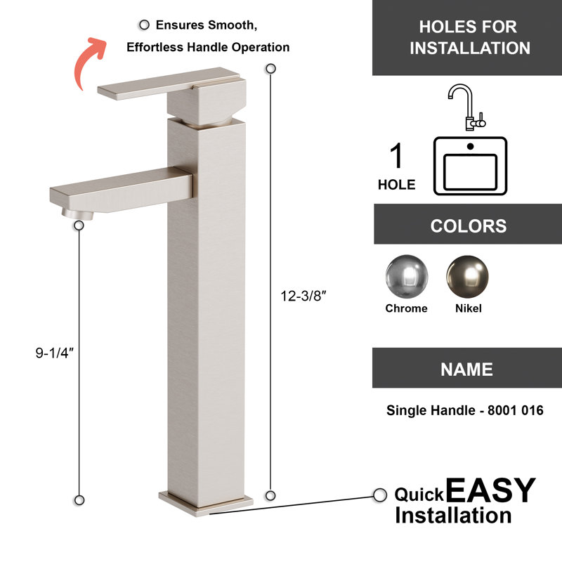 Single-handle Bathroom Faucet, Brushed Nickel