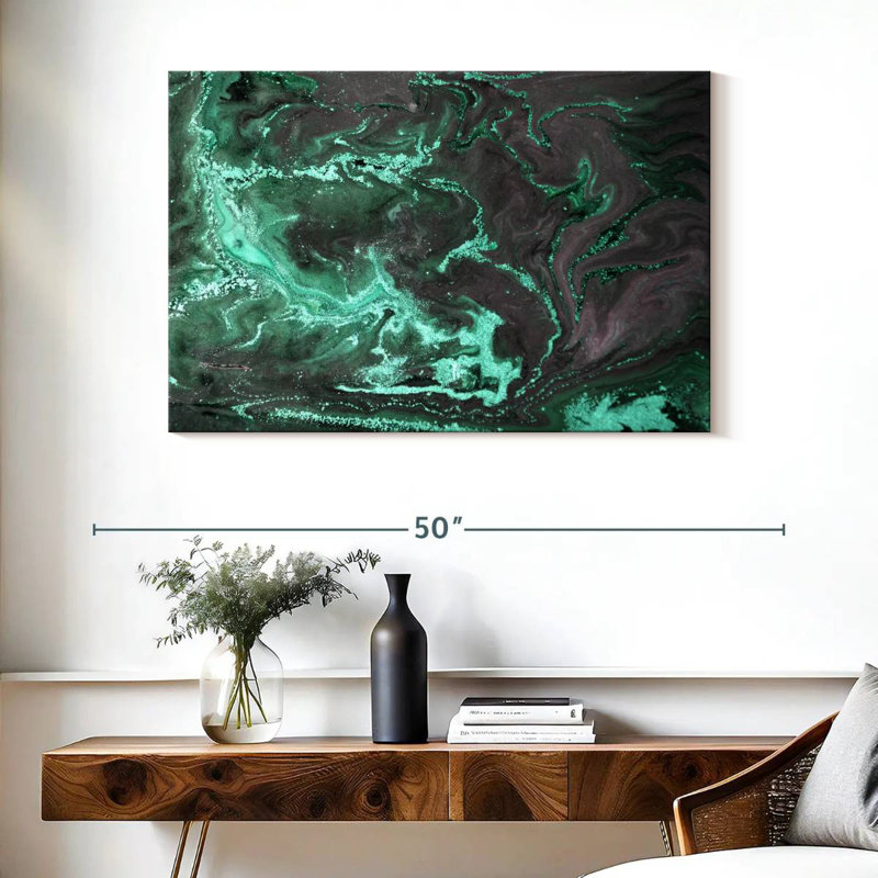 Abstrait marbre acrylique Avery, H 26 po x l 39 po