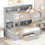 Lit superposé simple avec rangement et tablettes - Idéale pour une chambre à coucher confortable