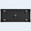 Îlot de cuisine cannelé avec armoire de rangement pour poubelle, prise de courant, support de rangement interne, îlots de cuisine roulants sur 5 roulettes avec 3 tiroirs, 3 supports latéraux ouverts pour poubelle de 10 gallons, noir-129123376