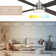 Santorini Smart 4-Blade 52in Ceiling Fan 2700K-6000K CCT Selectable LED Light Kit with Remote Control in Brushed Nickel with Reversible Blades Weathered Wood or Ebony Works With iOS or Android App