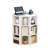 3-Tier Corner Cabinet Storage with USB Ports and Outlets,Corner Cube Storage Organizer for Small Spaces,Retro-533848618