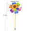 Paquet de 7 moulins à vent en forme de tournesol arc-en-ciel de 32 cm de diamètre pour décoration de fête extérieure-947414429