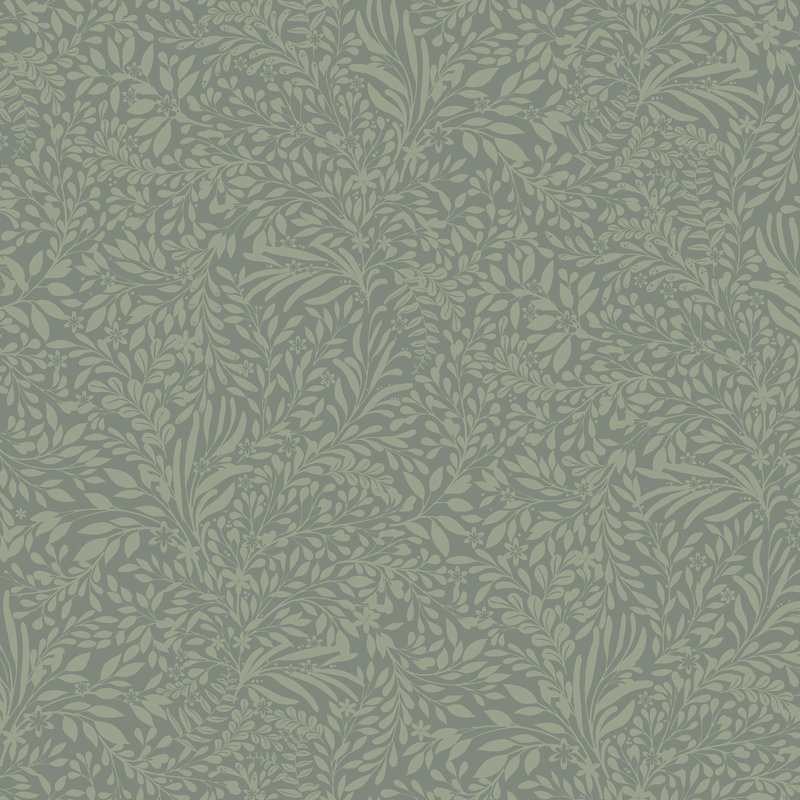 33' L x 20.9" W Wallpaper Roll, Moss