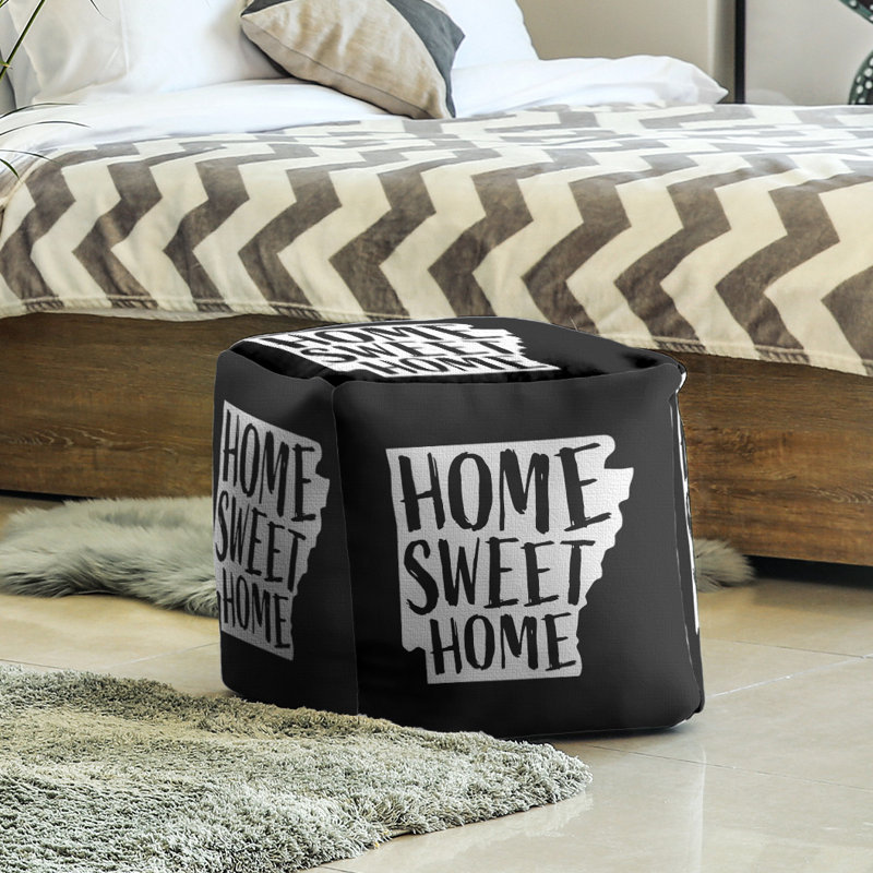 Repose-pieds Home Sweet Arkansas, Noir