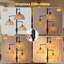 Lampe sur pied 70 po à intensité variable en rotin 3 lumières Boho