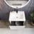 24“ Wall Mounted Floating Bathroom Vanity With White Ceramic Sink-490113862