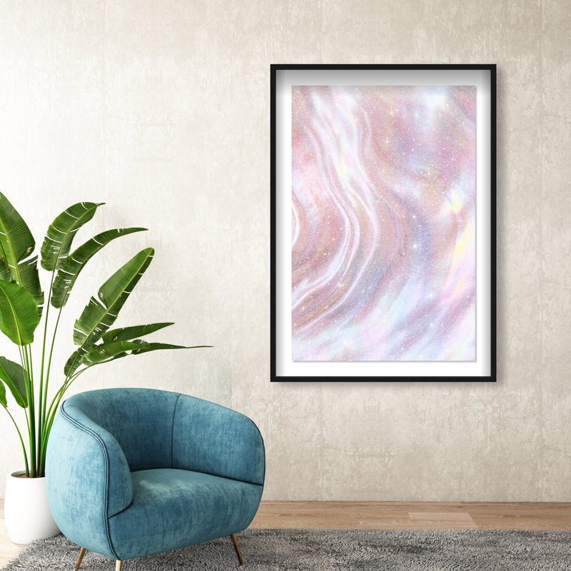 Iridescent Wave Print by Oliver Gal, 16.5"H x 11.5"W, Black Shadowbox