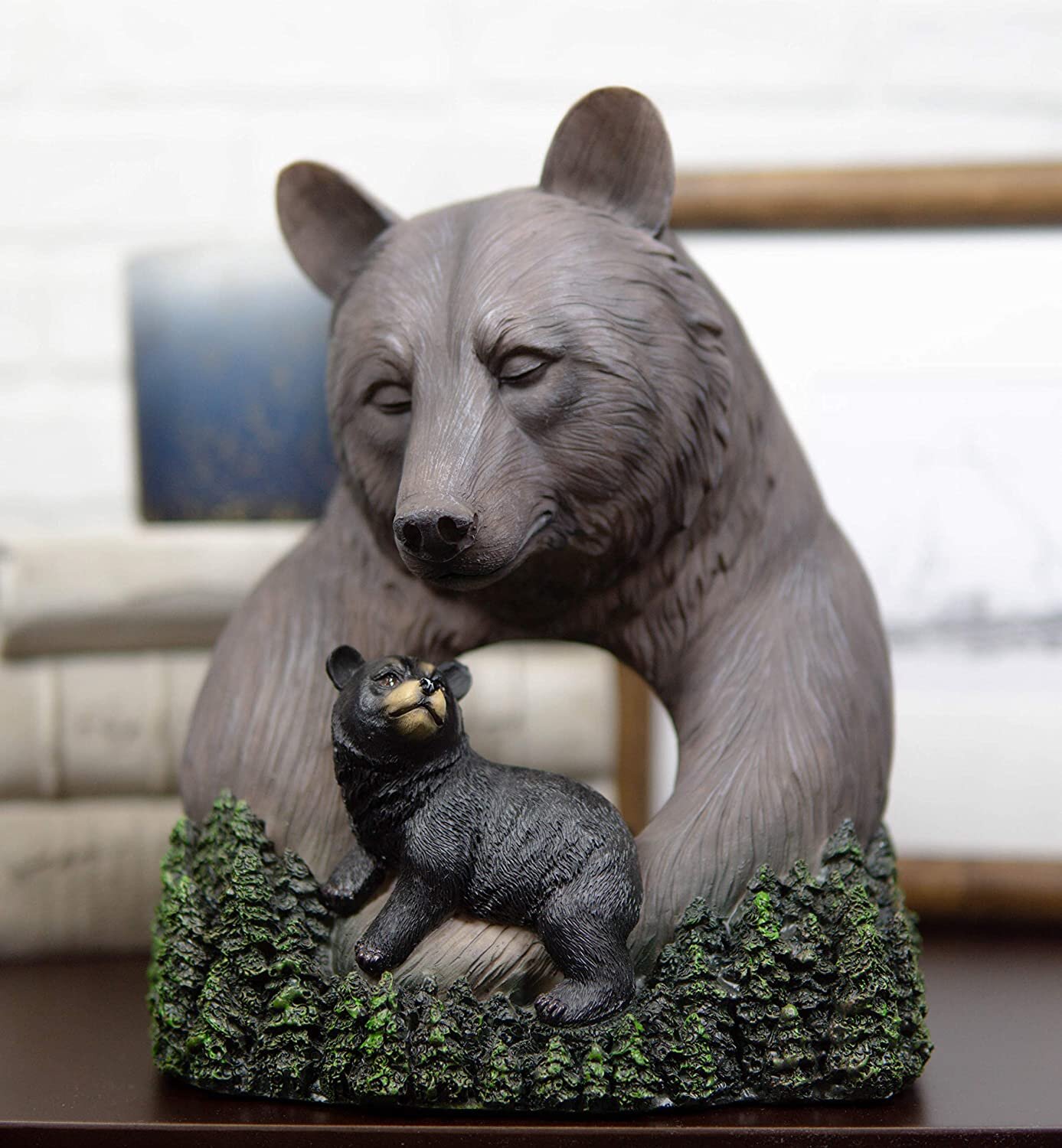 Mama Bear with Cub - Metal Wall Art