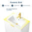 Ensemble de meuble-lavabo simple blanc 24 po
