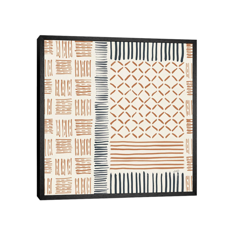 Late Summer Bouquet Pattern VI Warm by Julia Purinton - Print on Canvas, Black Framed, 66.04cm H x 66.04cm W x 3.81cm D