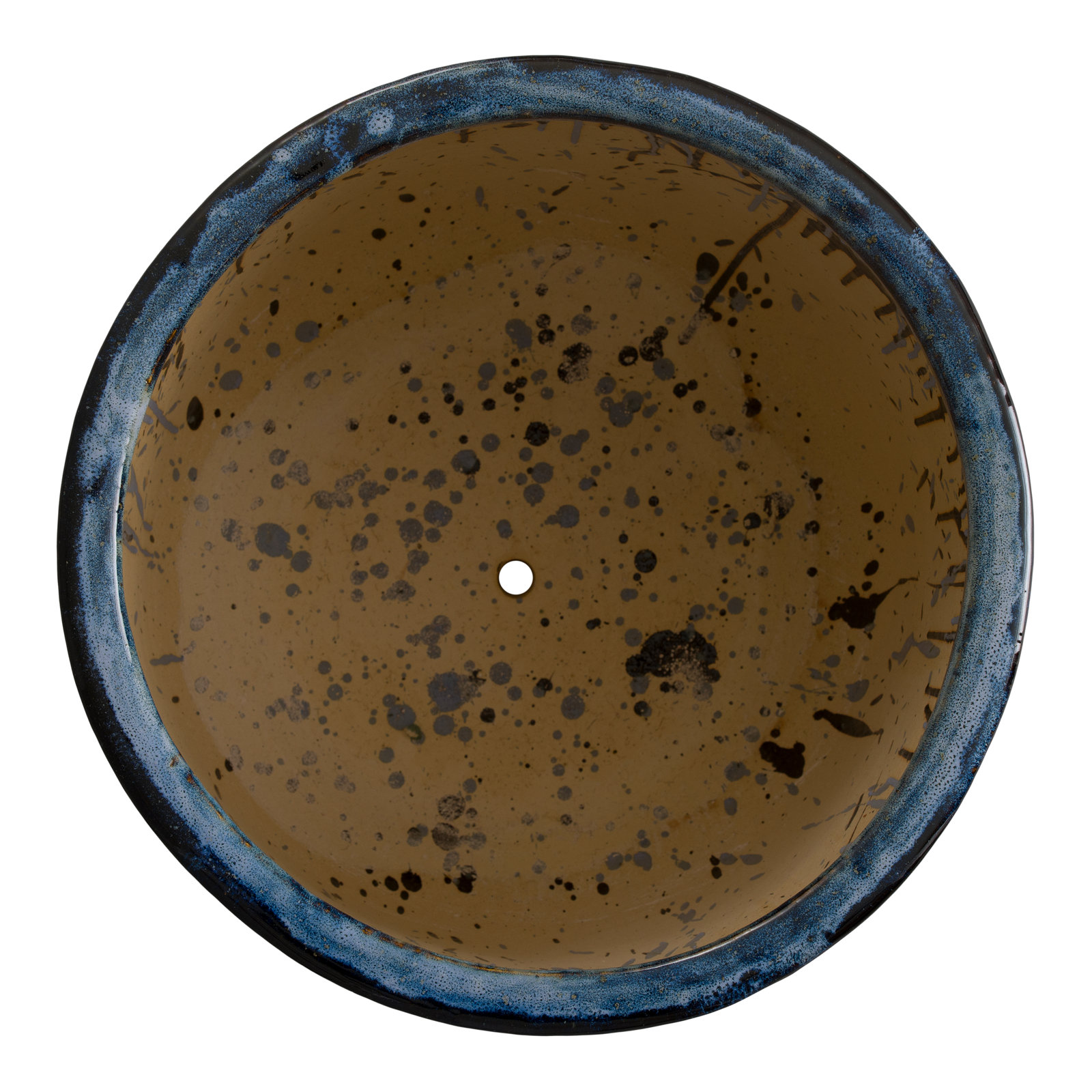 BARREL PLANTER, QUIN BLUE, 20" H x 20" W x 20" D