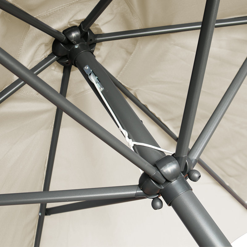 Quintero 2.5m Traditional Parasol Cream