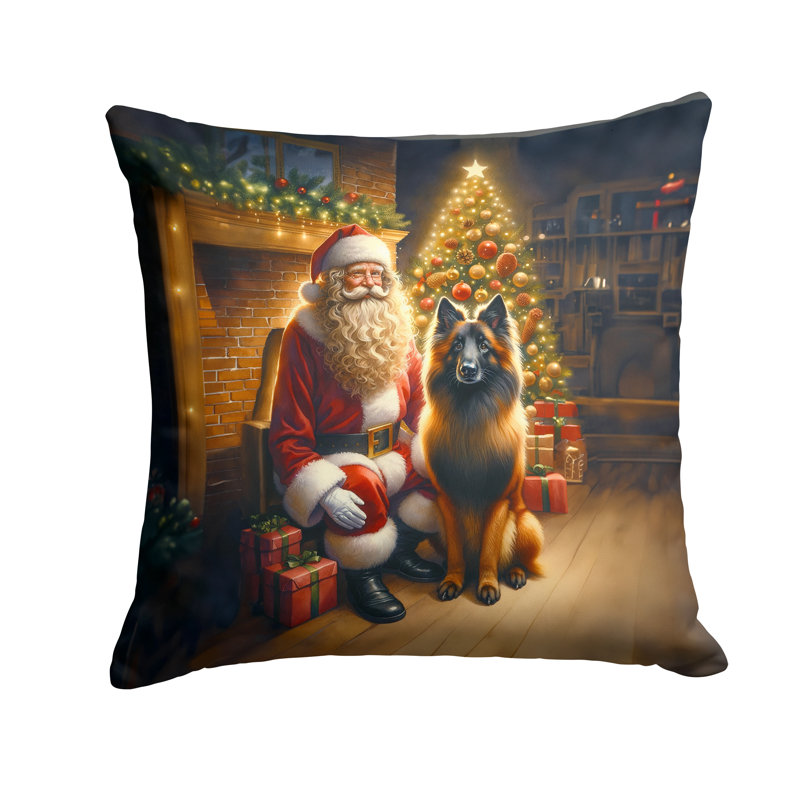 Coussin Belge et Père Noël belge, H 14 po x l 14 po