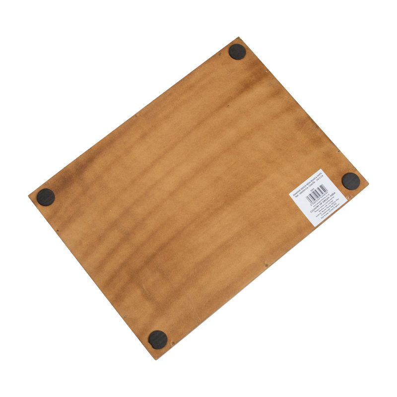 Amalgre Solid Wood Tray, Black/White