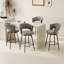 Ensemble de deux chaises de bar pivotantes à 360 ° avec deux tabourets de comptoir rembourrés avec des pieds en métal pour les cuisines de luxe modernes