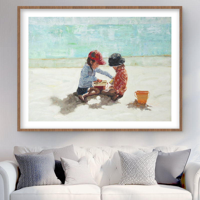 Petites filles à la plage - décor de figurine marine