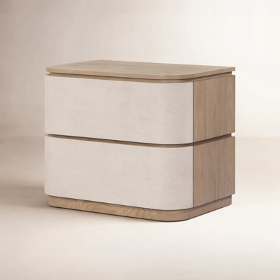 Mariella 32" Nightstand-Beige Painted Linen