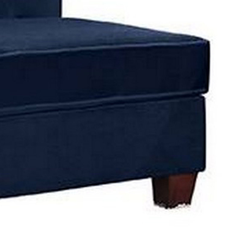 Velvet Chaise Lounge, Indigo Velvet