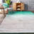 Thomason Handmade Ombre Turquoise Shag Area Rug-418183847