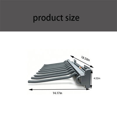 Pants rack, premium pull-out side pants rack, silent slide rail and anti slip design