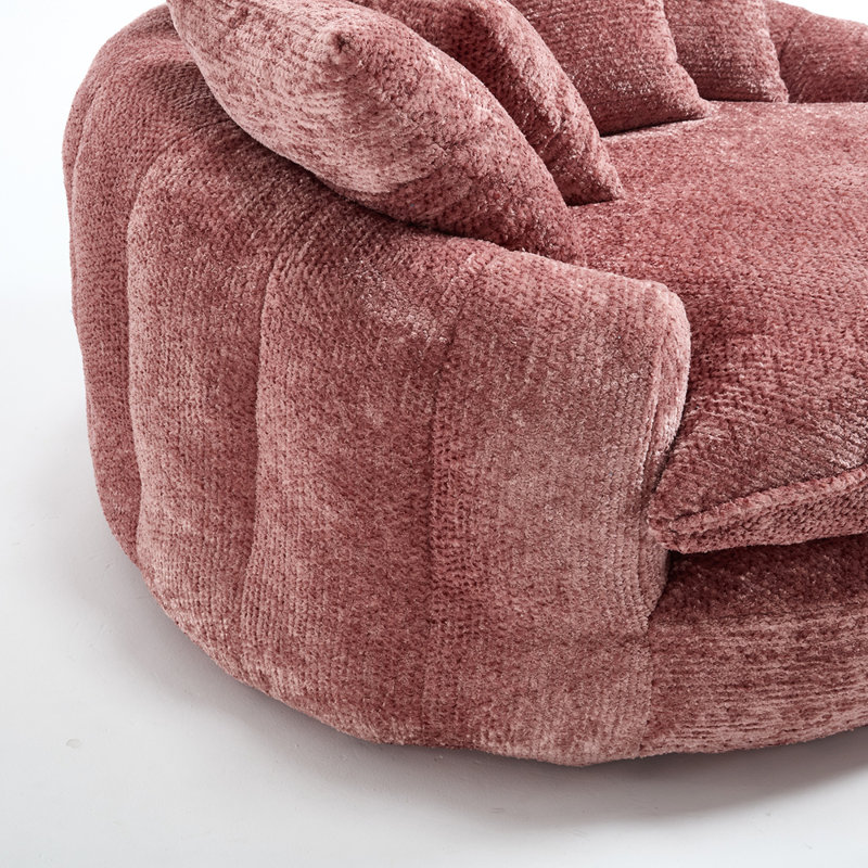 Canapé surdimensionné 55 po, Polyester rose