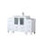 Volez 54 in W x 18.25 in D Single Bath Vanity with Side Cabinets, White Ceramic Top and Chrome Faucet Set-113360281