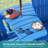 Adirondack Chair Set Of 2,HDPE Adirondack Chairs W/Removable Tablelop & Umbrella Hole,All-Weather Wooden Textured Plastic Outdoor Chairs W/Cup Holders For Garden Backyard Pool,Blue-291825438