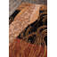 Tapis brun / noir en laine touffeté à la main Heliana-22289043
