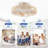 20" Linen Rope Caged Flush Mount Ceiling Fans -1836841654