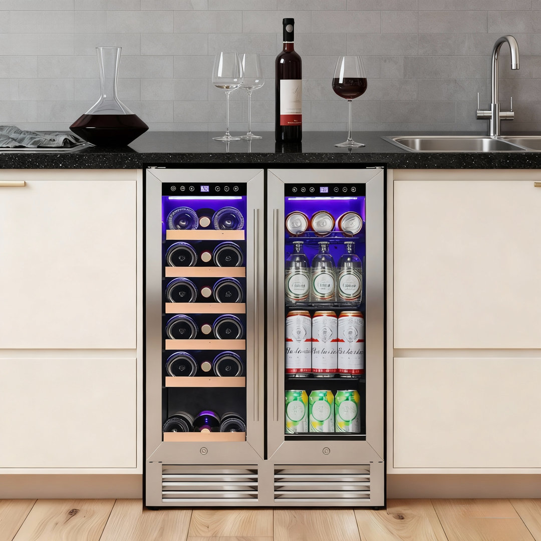 Antarctic Star Dual Zone 23.44'' 39 Bottle and 132 Can Wine & Beverage Refrigerator Antarctic Star