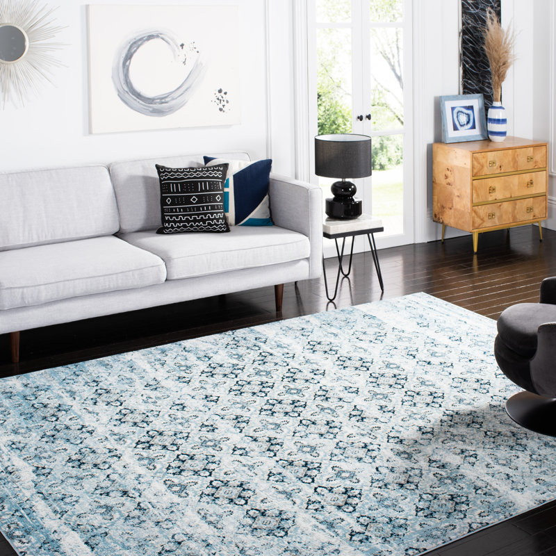 Beltram Performance Damask Rug, Rectangle 8' x 10'