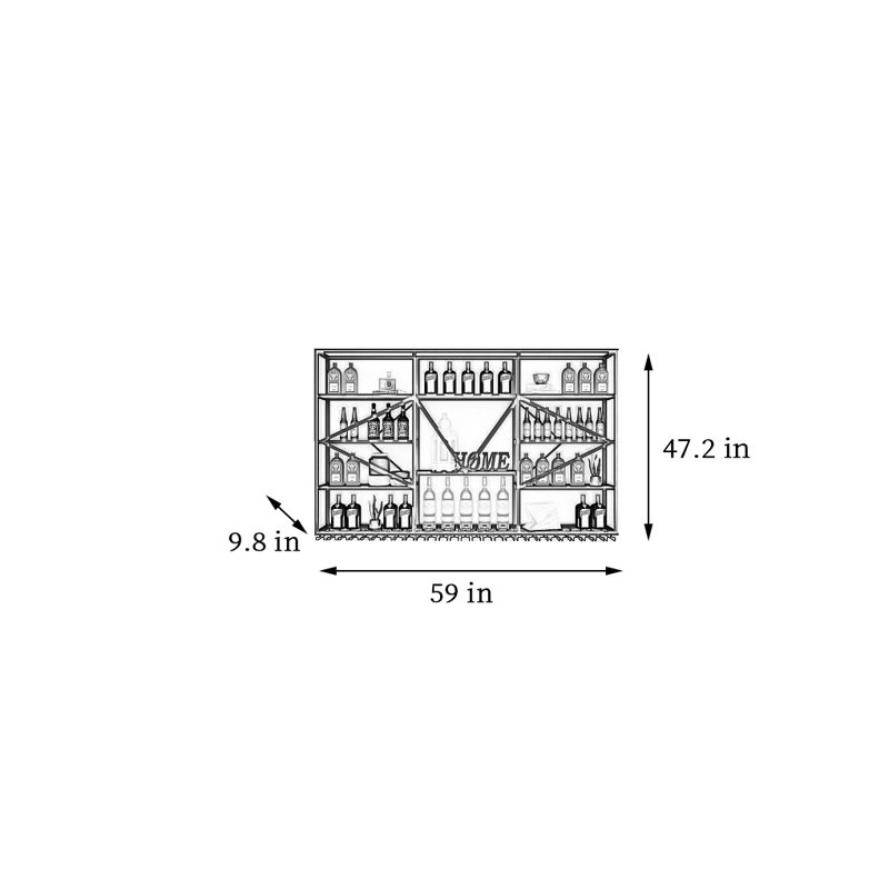 Atoir, H 47,2 po x l 59 po x P 9,8 po