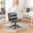 Gray Adjustable Swivel Criss-Cross Office Chair, Wide Seat, Vanity Chair-870263467